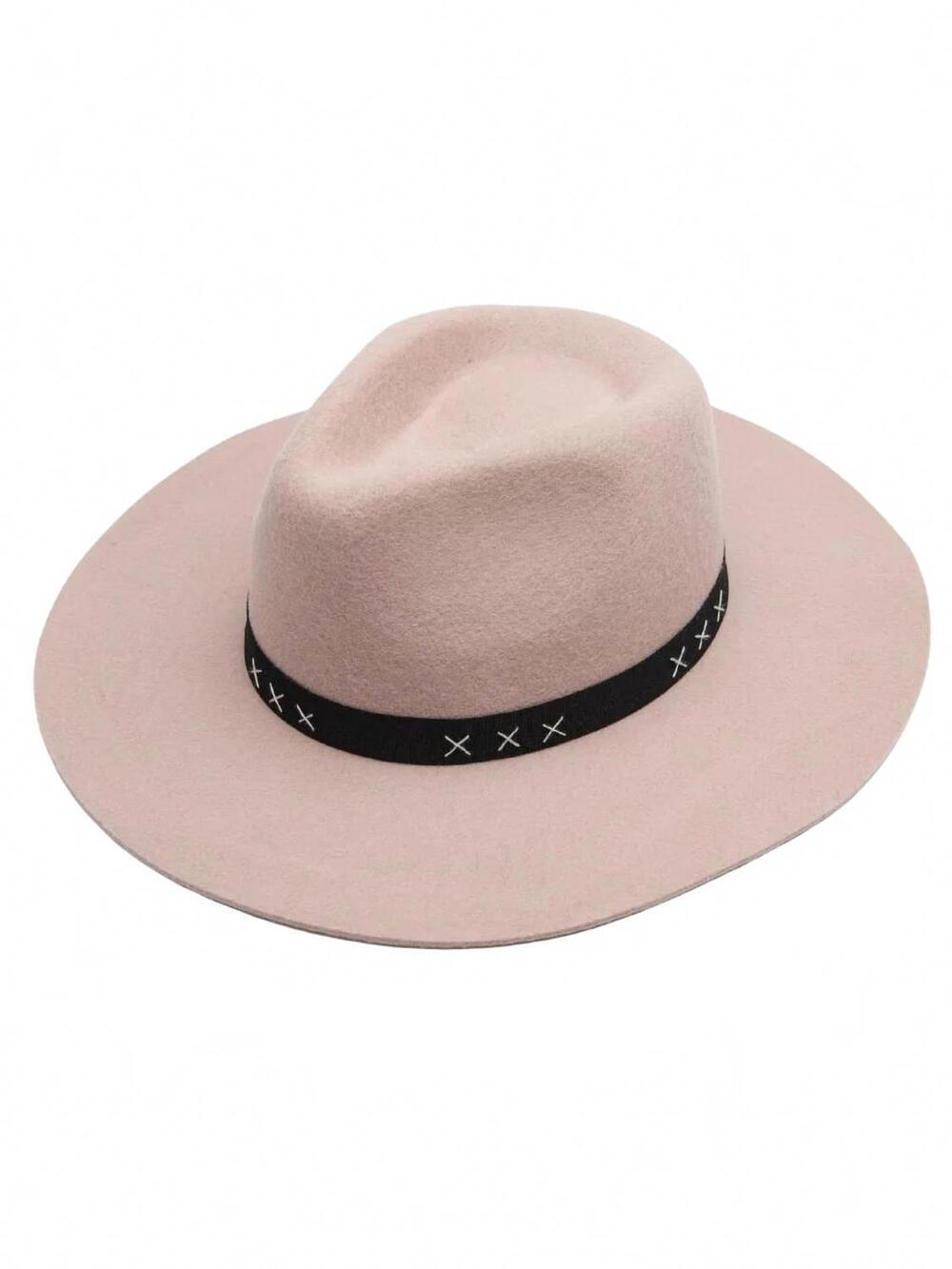 NEW LUCCA constance western wool hat in beige